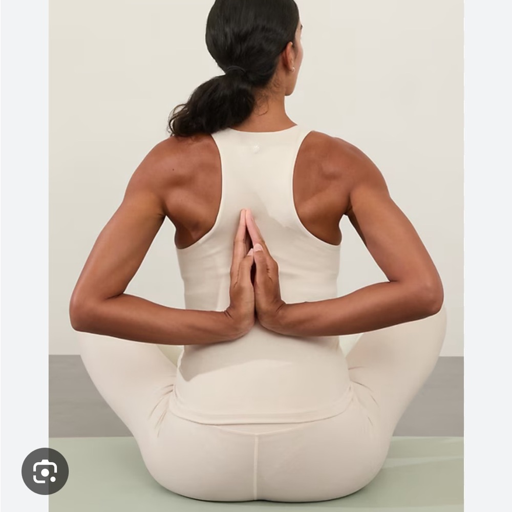 Athleta Cream Softluxe Built-In Bra Tank in Cream - Picture 4 of 14